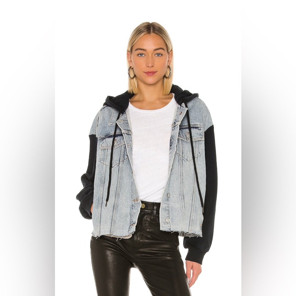 All saints
Milenda hooded jacket in indigo blue
